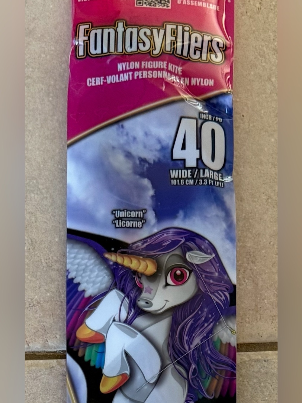 NWT Fantasy fliers unicorn kite 40 inch wide